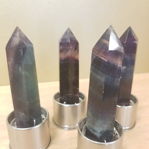 Rainbow Fluorite Point Attachment for Water Bottle (assorted)