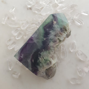 Rainbow Fluorite Partially Polished Point