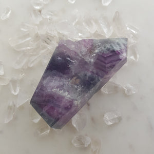 Rainbow Fluorite Partially Polished Point 