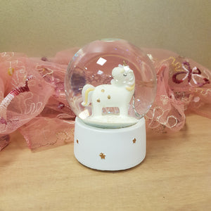 Unicorn Glitter Globe