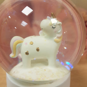 Unicorn Glitter Globe