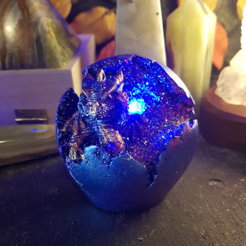 Blue Dragon In Crystal Ball with LED (approx 8x8x7.5cm)