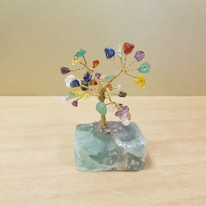 Mixed Crystal Tree on Fluorite Rough Rock Base