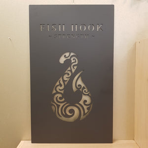 Fish Hook Strength Black Wall Art 