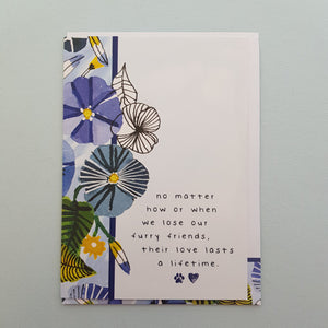 No Matter How or When Pet Sympathy Card