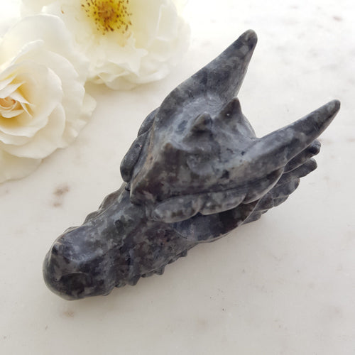 Yooperlite Dragon Head (approx. 5.5x4.5x9.5cm)