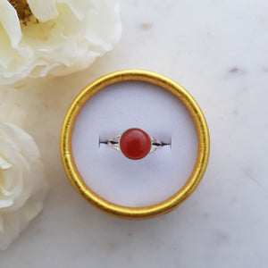 Carnelian Round Ring