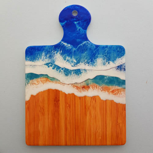 Ceramic Trivet Aqua Wave (approx 24x17cm)