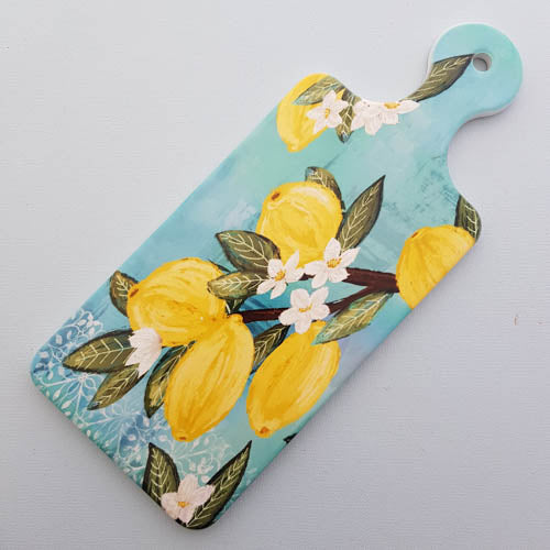 Ceramic Trivet Lemons (approx 29x12cm)