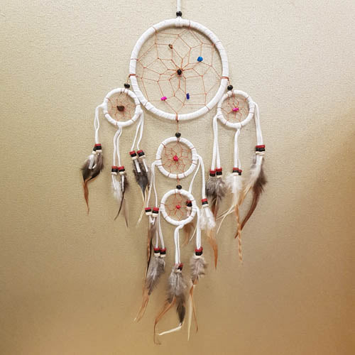 White Dream Catcher 5 Rings