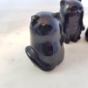 Black Obsidian Cat (assorted. approx. 5x4x3.6cm)