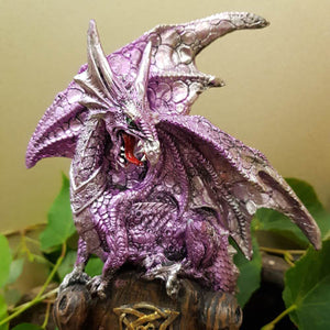 Purple Dragon On Throne LED (approx 26.5x14.5x11cm)