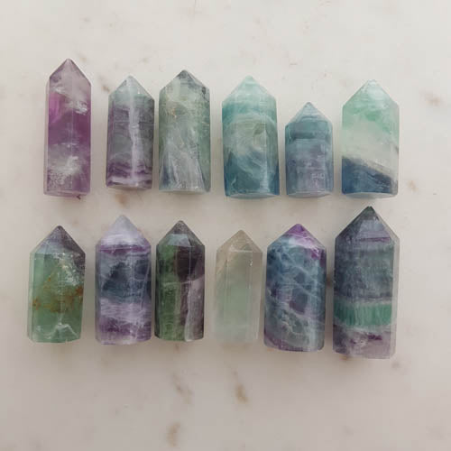 Rainbow Fluorite Polished Point (assorted approx. 3.4-5x1.5-2cm)