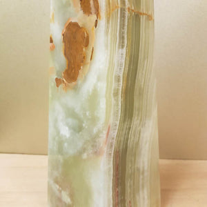 Banded Calcite aka Marble Onyx Obelisk (approx. 40x10x10cm)