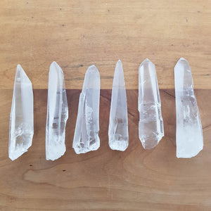 Lemurian Quartz Natural Point (assorted. approx. 9.5-10.5x2-3x