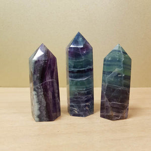 Rainbow Fluorite Polished Point (assorted. approx. 8.6-10.1x3.5cm)