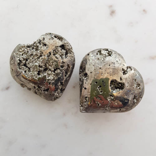 Pyrite Heart (assorted. approx. 5-5.9x5-5.5x2-2.8cm)