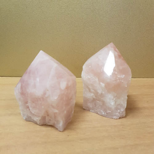 Rose Quartz Partially Polished Point (assorted. approx. 4.2-5.3x3.2-4.4cm)