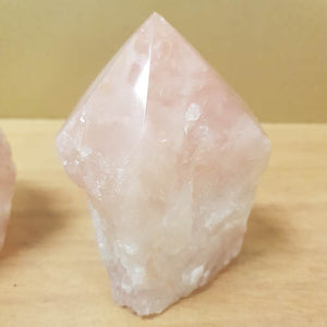 Rose Quartz Partially Polished Point