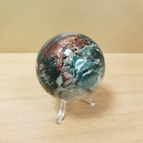 Bloodstone Jasper Sphere (approx. 6.6cm diameter)