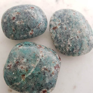 Amazonite, Biotite & Quartz Palm Stone