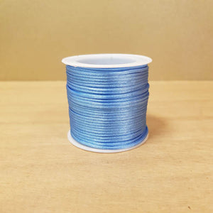 Pale Blue Rattail Satin Nylon Trim Cord for Crafting & Jewellery Making (approx. 1mm wide x 30m roll)