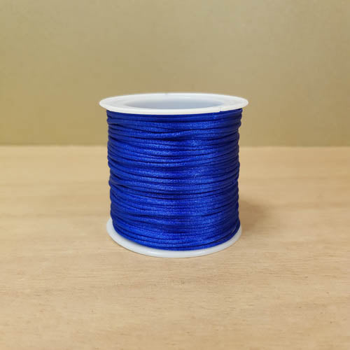 Royal Blue Rattail Satin Nylon Trim Cord for Crafting & Jewellery Making (approx. 1mm wide x 30m roll)