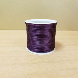 Purple Rattail Satin Nylon Trim Cord for Crafting & Jewellery Making (approx. 1mm wide x 30m roll)