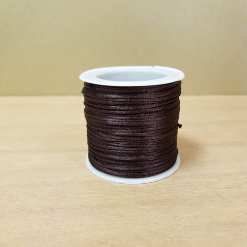 Brown Rattail Satin Nylon Trim Cord for Crafting & Jewellery Making (approx. 1mm wide x 30m roll)