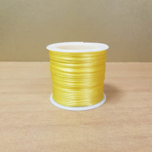 Yellow Rattail Satin Nylon Trim Cord for Crafting & Jewellery Making (approx. 1mm wide x 30m roll)