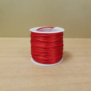 Red Rattail Satin Nylon Trim Cord for Crafting & Jewellery Making (approx. 1mm wide x 30m roll)