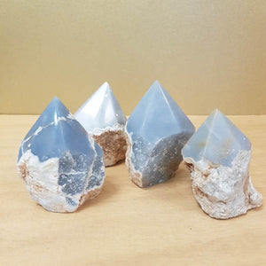 Angelite Partially Polished Point (assorted. approx. 6.8-7.8x5.4-6.7x4.3-5.4cm)