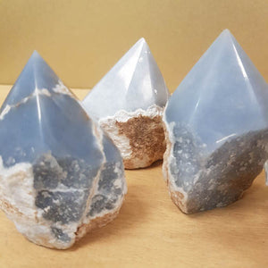 Angelite Partially Polished Point (assorted. approx. 6.8-7.8x5.4-6.7x4.3-5.4cm)