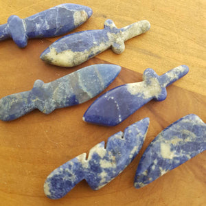 Sodalite Dagger (assorted shapes. approx. 5-6.3x1.6-2cm)