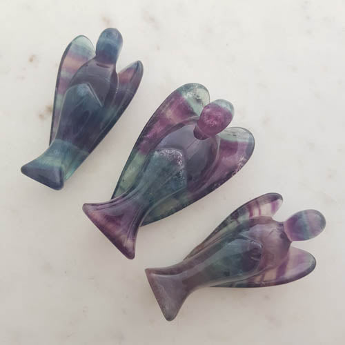 Rainbow Fluorite Angel (assorted. approx. 7.5x3.8-4.5x3cm)