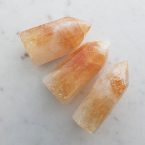 Citrine Polished Point (heat treated. assorted. approx. 7.2-8.2x2.8-3.8x2.8-3.3cm)