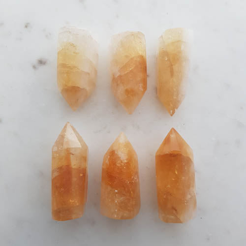 Citrine Polished Point (heat treated. assorted. approx. 3.7-3.9x2.4cm)