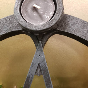 Black Pentacle Tealight And Incense Holder (approx 40x40cm)