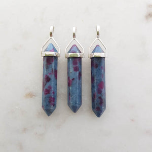 Ruby Kyanite Point Pendant