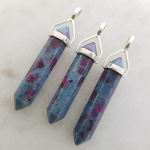 Ruby Kyanite Point Pendant