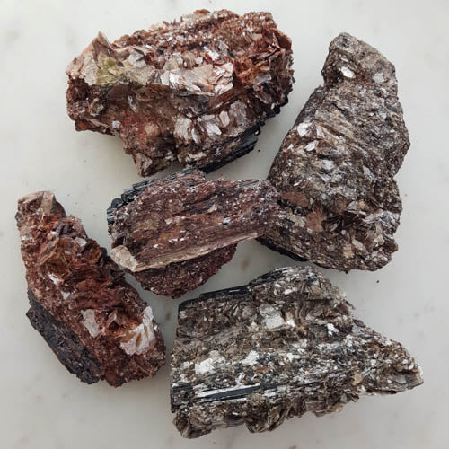 Black Tourmaline with Mica Rough Rough Rock (assorted. approx. 7-11x3-6cm)