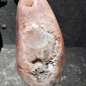 Pink Amethyst Partially Polished Druzy Free Form (approx. 19.5x16.1x12.4cm)