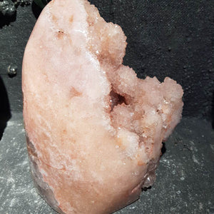 Pink Amethyst Partially Polished Druzy Free Form (approx. 19.5x16.1x12.4cm)