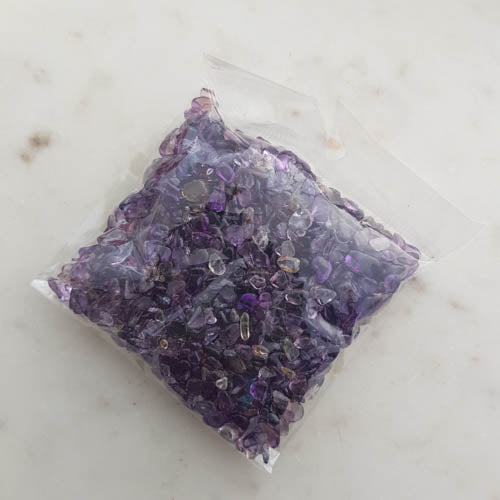 Amethyst Tiny Chips 100g (For Domed Chamber For Drink Bottle)