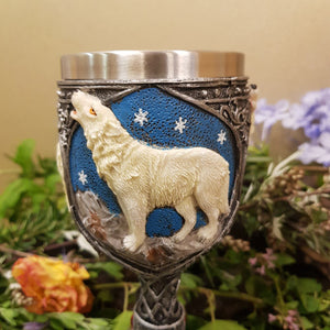 Howling Protector Of The North Wolf Goblet (approx. 19x8x8cm)