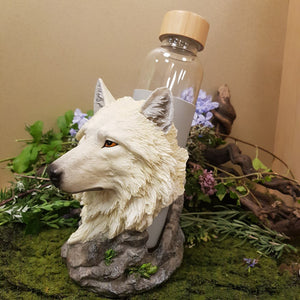 Protector of the North Dream Walker White Wolf Bottle Holder (approx 19.5x13x17cm)