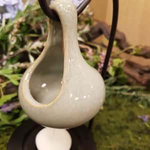 Sea Mist Teardrop Shape Hanging Oil Burner with Stand (approx 19x10x7cm)