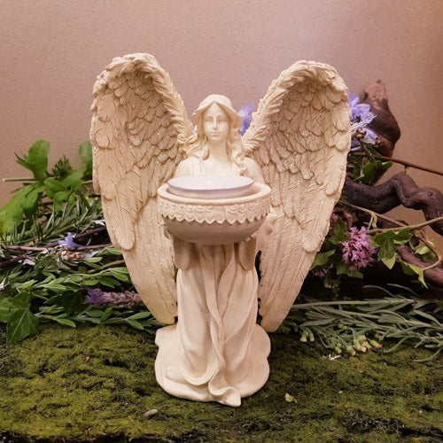 Kneeling Angel Tea Light Holder (approx 17x14x11cm)