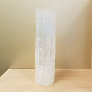 Selenite Cylinder Lamp (assorted. approx. 29.5x 8cm)