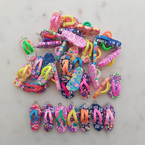 Colourful Polymer Clay Jandal/Flip Flop Charm for Crafting & Jewellery Making